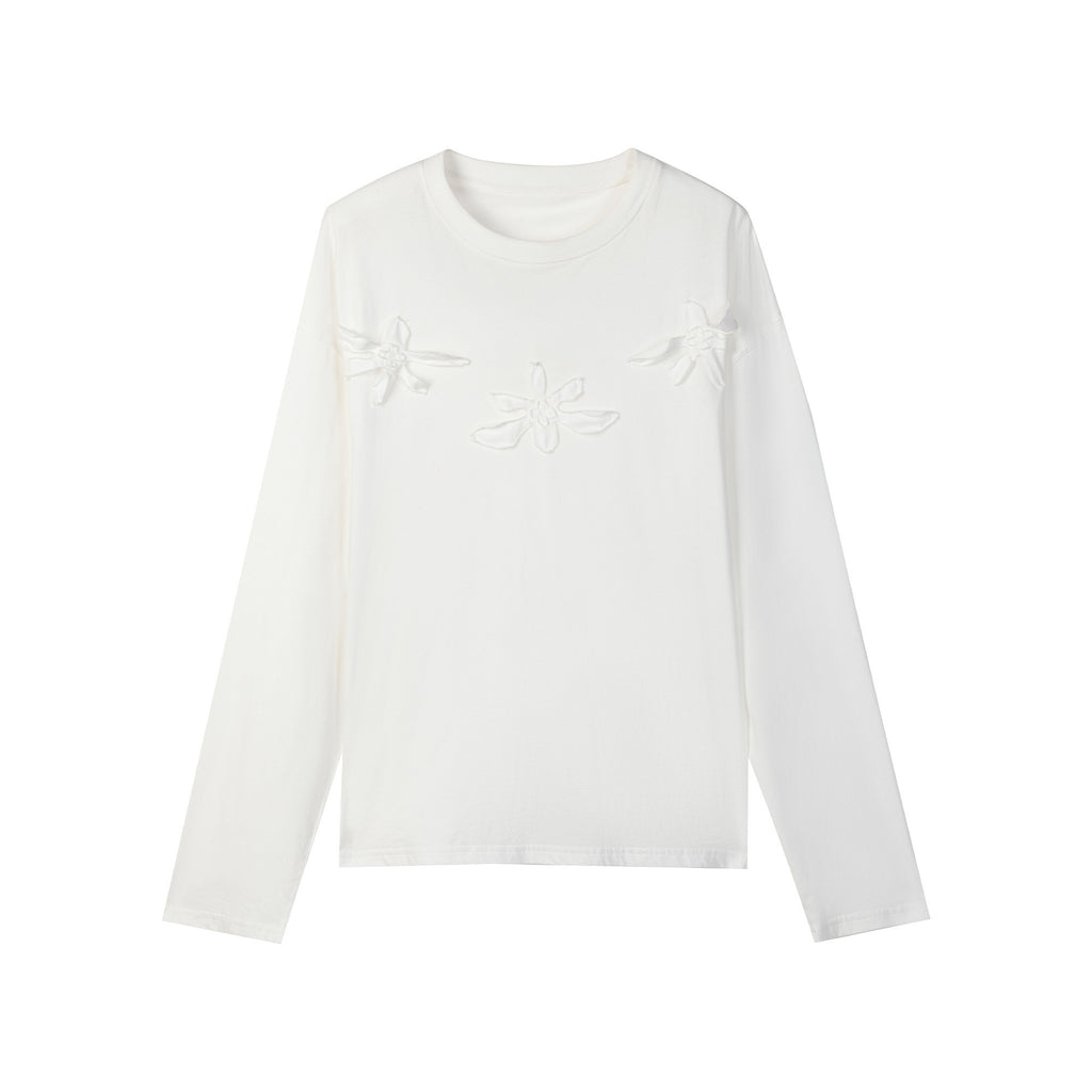 APRIORITY_White_3d_Floral_Applique_Print_Women's_Cotton_Long_Sleeve_T-shirts_1005731008279_MISSTT