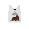 APRIORITY_White_Ink_Print_Lace_Trim_Animal_Graphic_Original_Women's_Cotton_Tank_Tops_803667425696_MISSTT