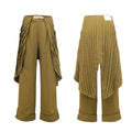 APRIORITY_Yellow_Green_Pleated_Wave_Swallowtail_Women's_Tencel_Lyocell_Mid_Rise_Skorts_974747646739_MISSTT