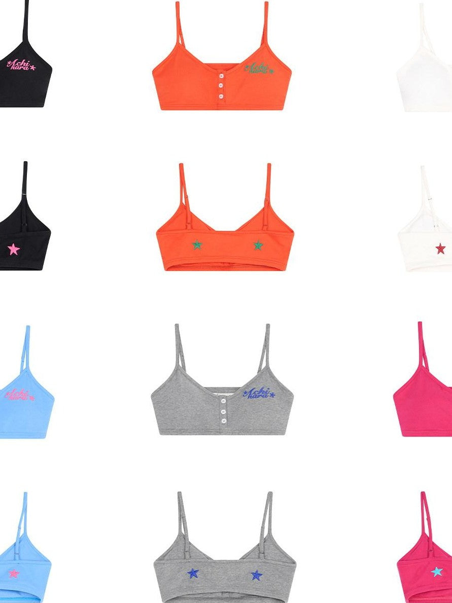 Achihara Bandeau Vest Front Clasp Fixed Double Straps Women'S Sports Bikinis