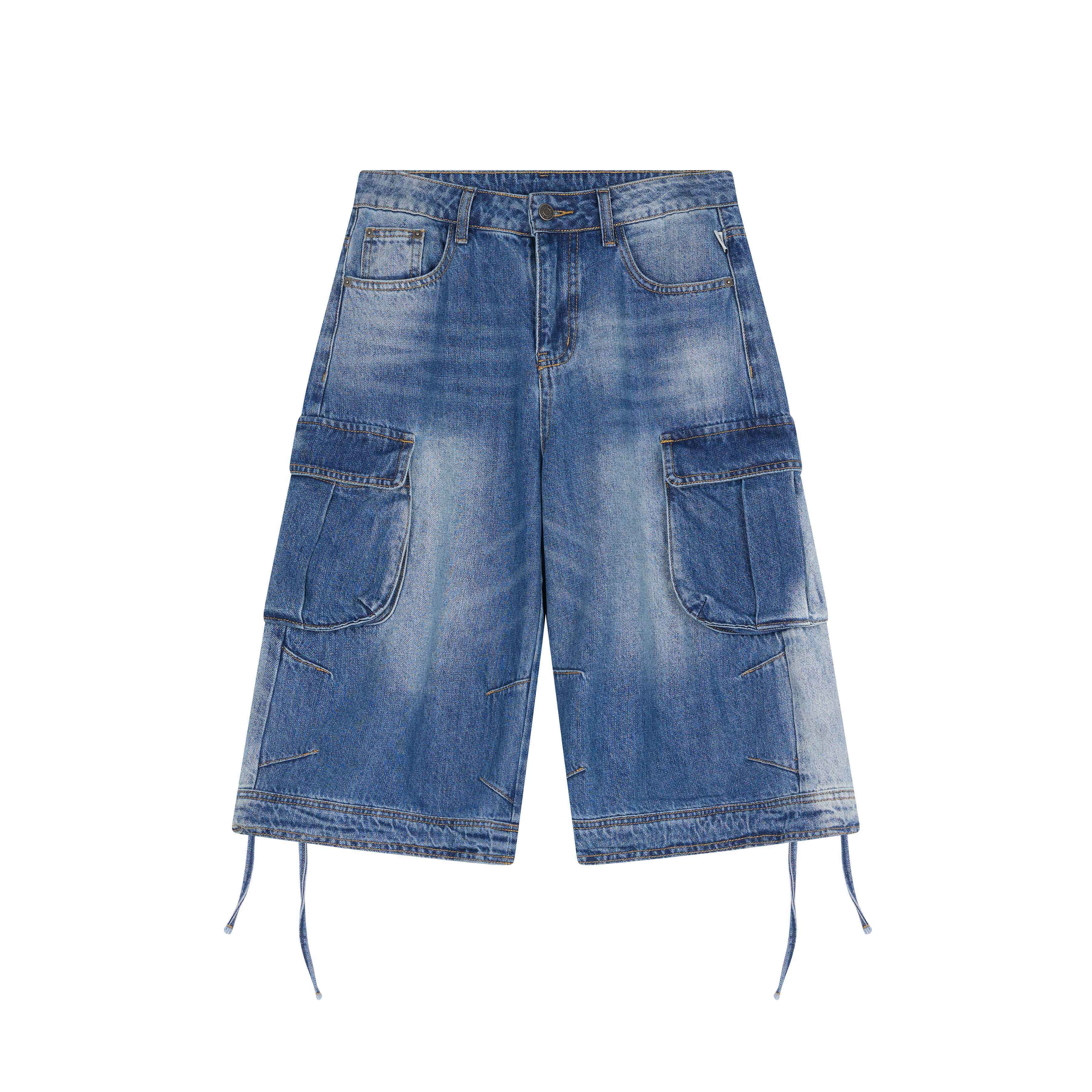Achihara_Beachwashed_Distressed_Utility_Wide_Leg_Women'S_Natural_Waist_Cropped_Jeans_MISSTT