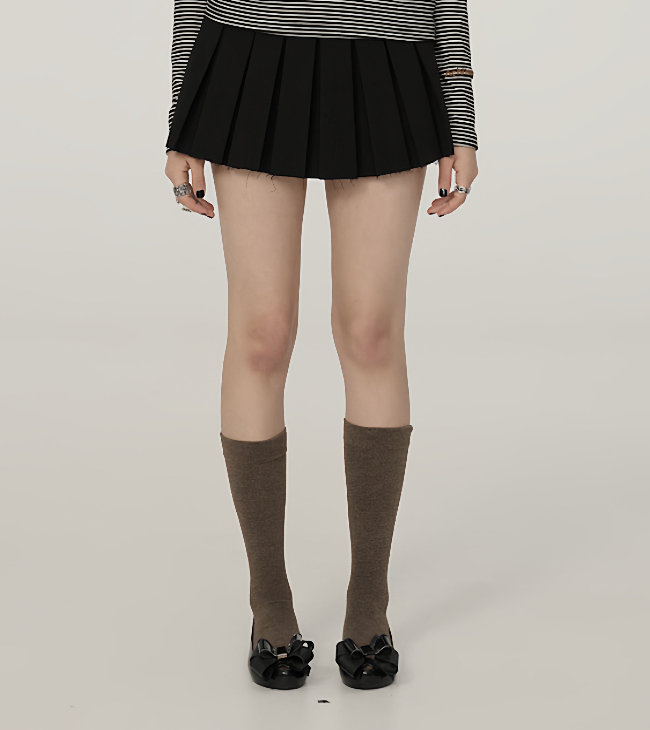 Achihara_Berlin_Embroidered_Pleated_Women'S_Polyester_Blend_Mini_Skirts_MISSTT