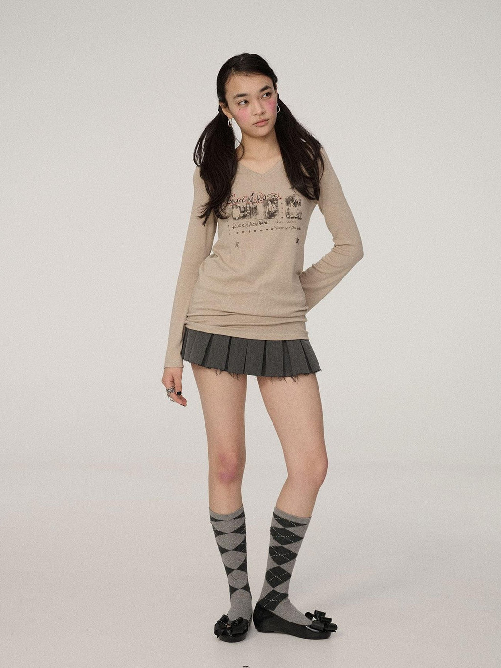 Achihara Berlin Embroidered Pleated Women'S Polyester Blend Mini Skirts
