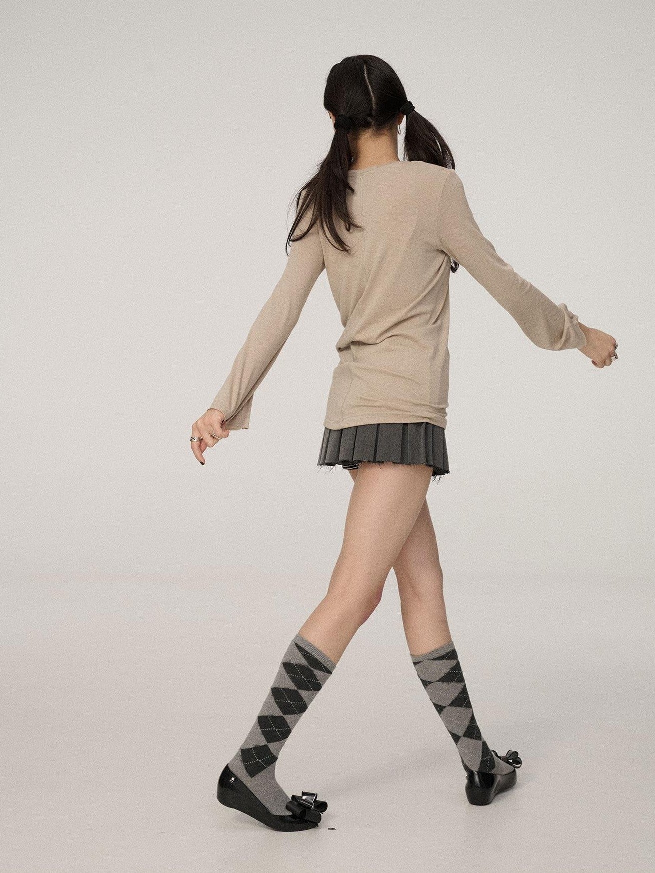 Achihara Berlin Embroidered Pleated Women'S Polyester Blend Mini Skirts