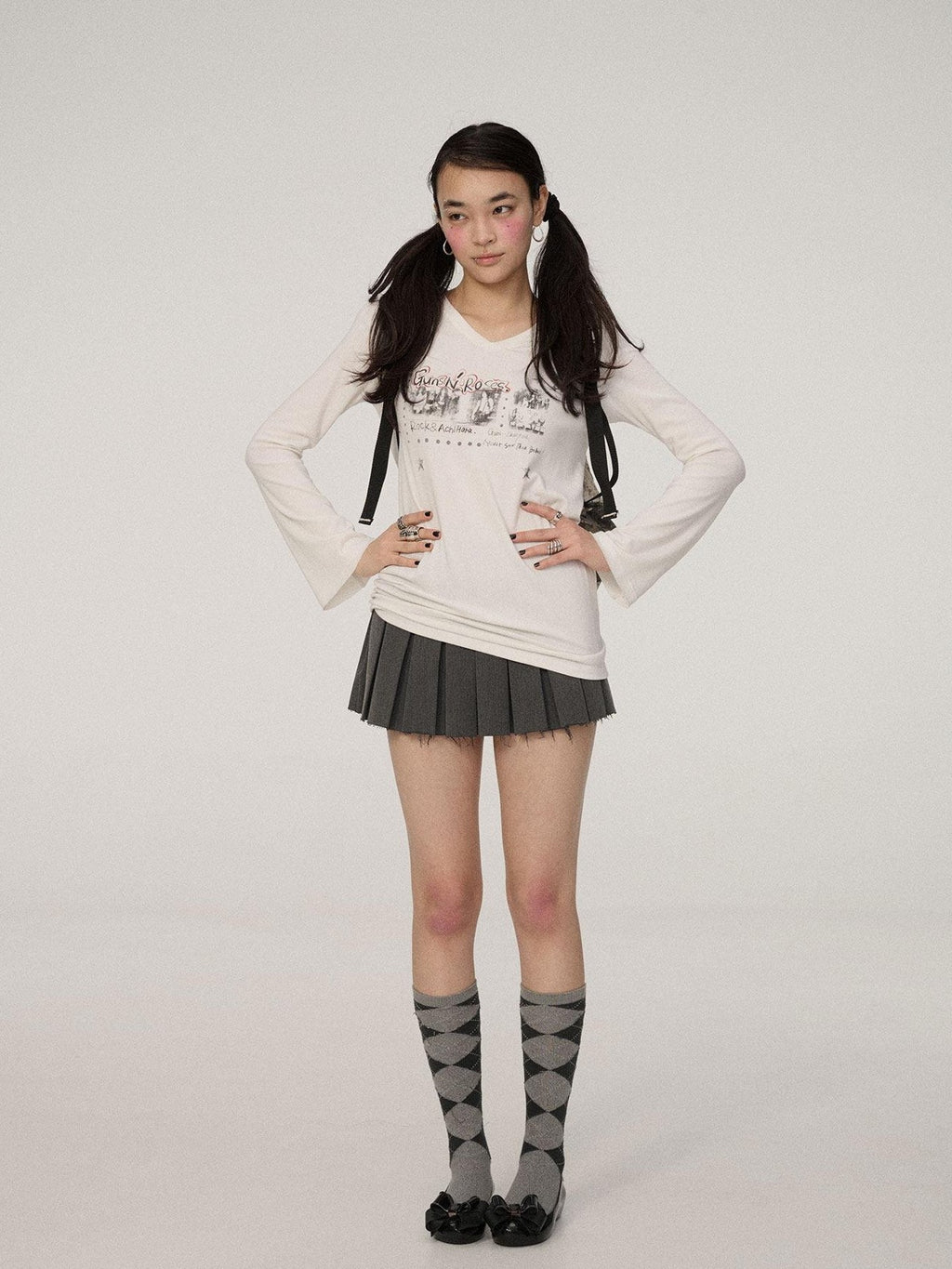Achihara Berlin Embroidered Pleated Women'S Polyester Blend Mini Skirts