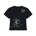 Achihara_Black_Cropped_Slim_Round_Neck_Women'S_Cotton_Nylon_Short_Sleeve_T-Shirts_MISSTT
