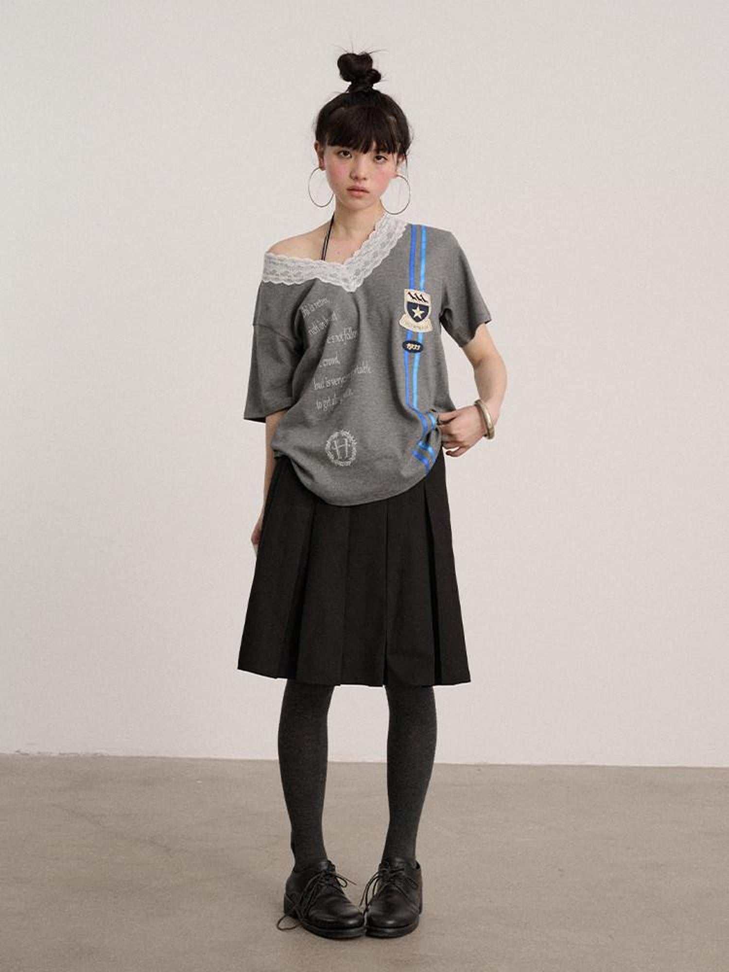 Achihara Black Low Waist Pleated A Line Women'S Polyester Blend Mini Skirts
