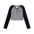 Achihara_Black_Striped_Patchwork_Techwear_Cropped_Crewneck_Women'S_Long_Sleeve_T-Shirts_MISSTT