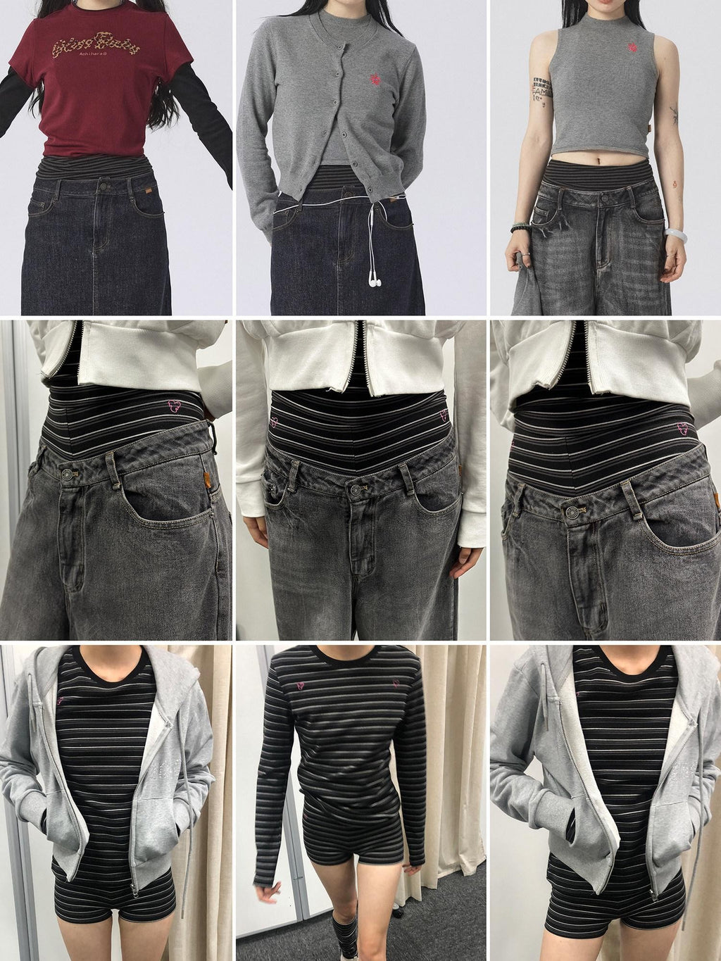 Achihara Brownie Black Striped Anti Exposure Loose Women'S Sweat Shorts