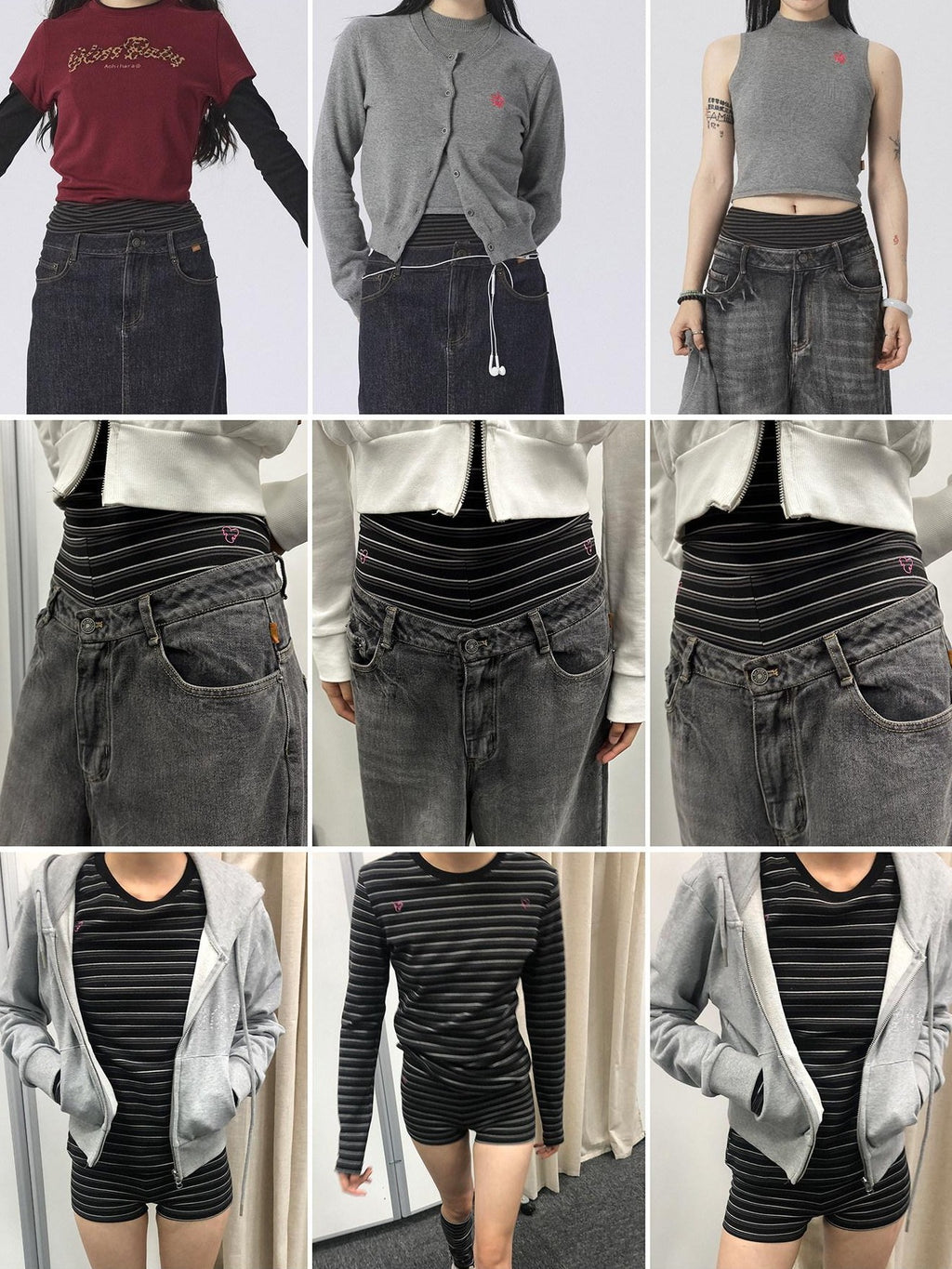 Achihara Brownie Black Striped Anti Exposure Loose Women'S Sweat Shorts