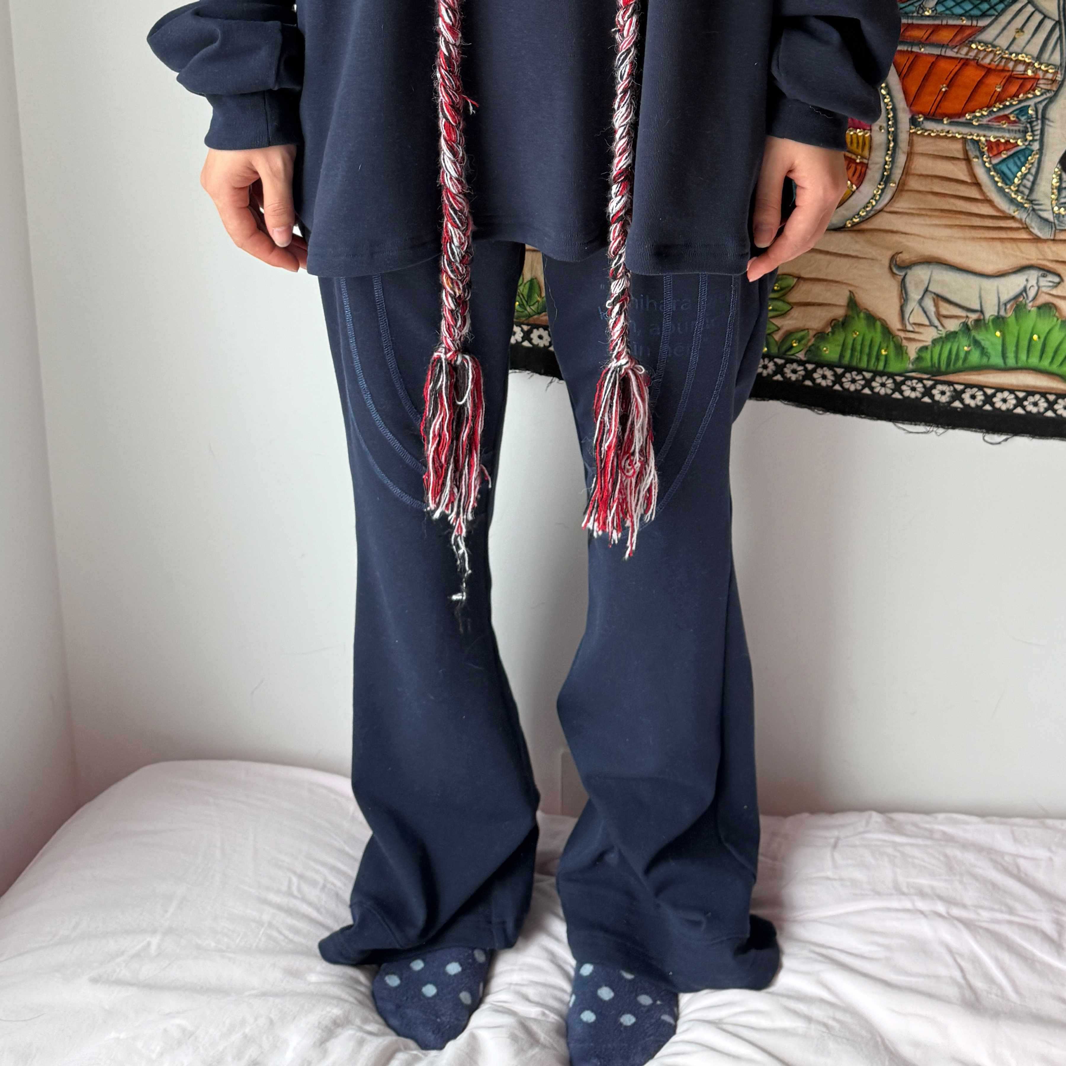 Achihara_Brushed_Microfleece_Slight_Flare_Mid_Low_Rise_Women'S_Polyester_Flare_Pants_MISSTT