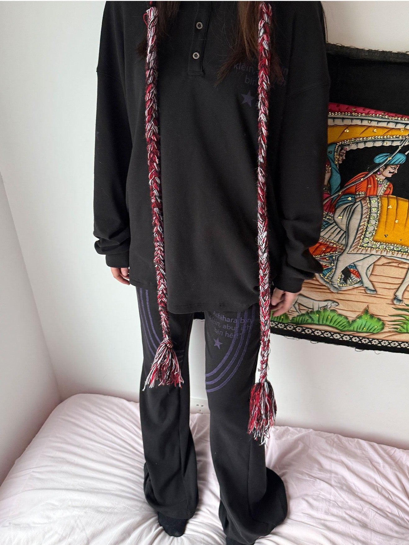 Achihara Brushed Microfleece Slight Flare Mid Low Rise Women'S Polyester Flare Pants