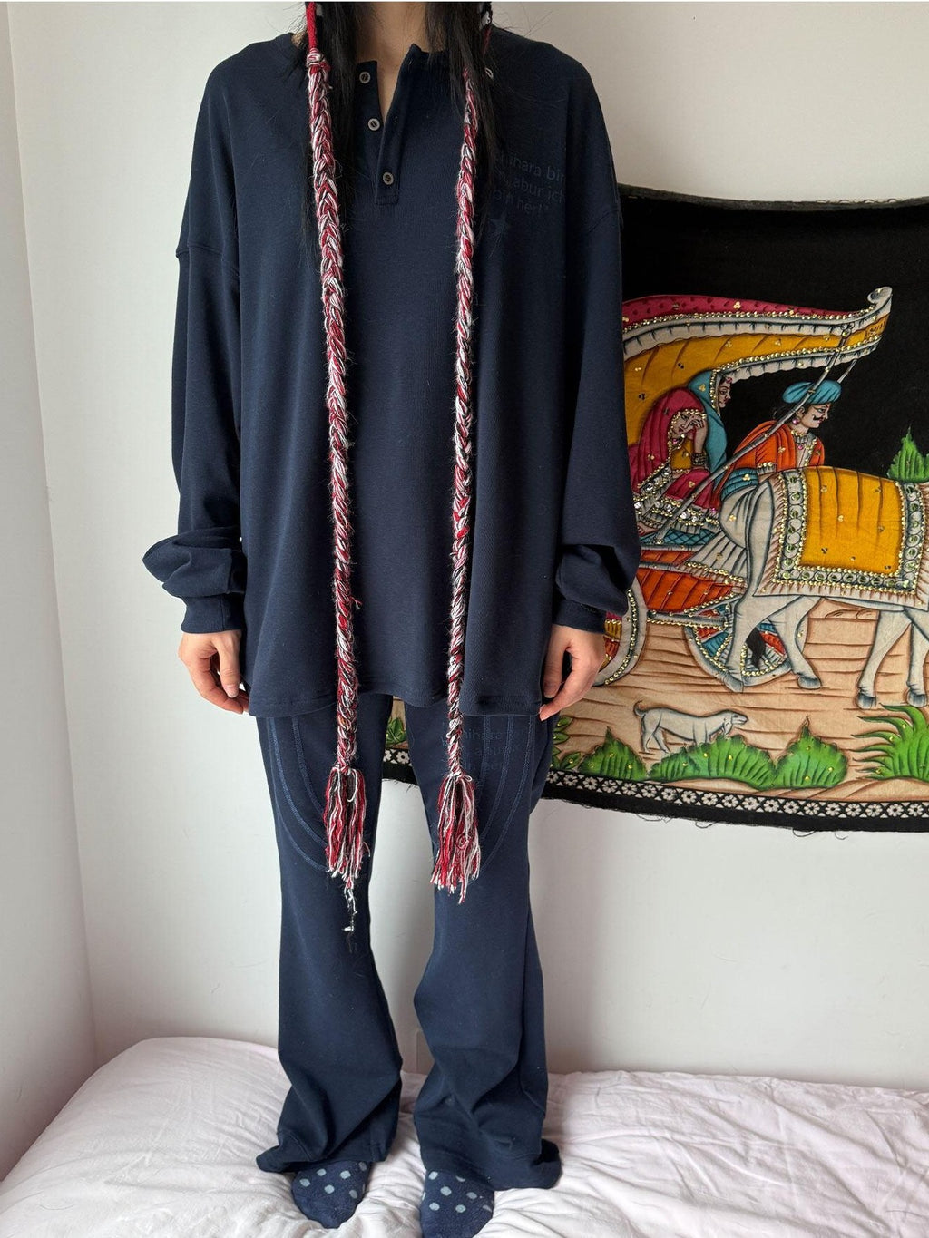 Achihara Brushed Microfleece Slight Flare Mid Low Rise Women'S Polyester Flare Pants