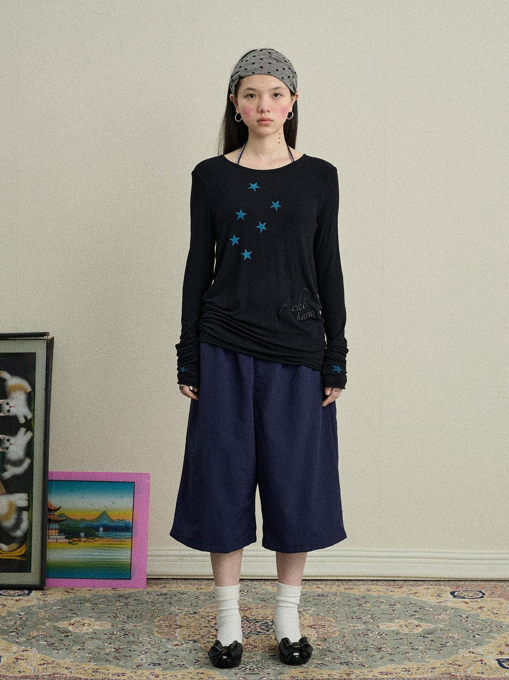 Achihara Bubble Cone Pockets Relaxed Straight Women'S Nylon Capri Pants