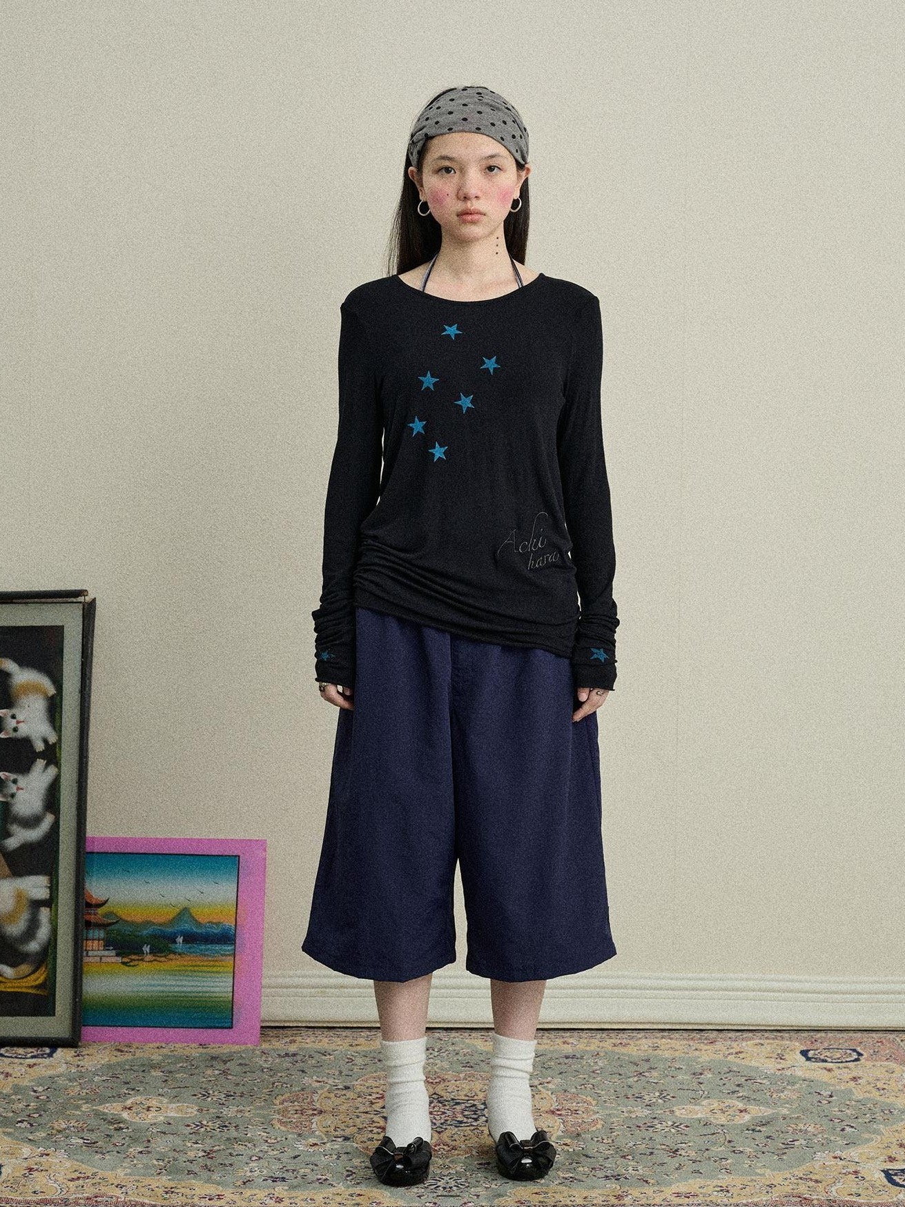 Achihara Bubble Cone Pockets Relaxed Straight Women'S Nylon Capri Pants