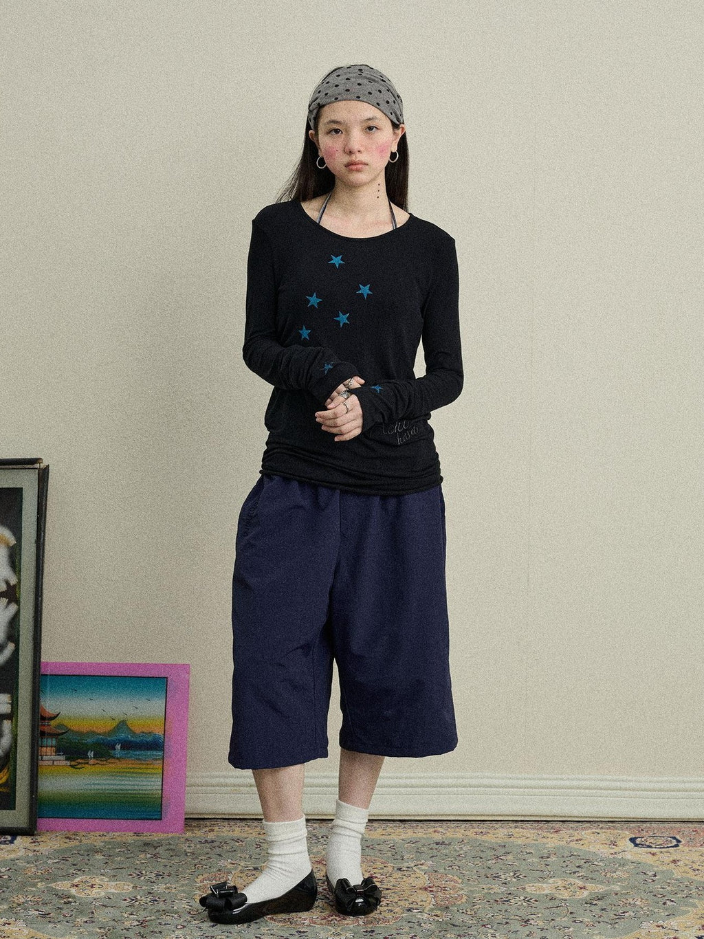 Achihara Bubble Cone Pockets Relaxed Straight Women'S Nylon Capri Pants