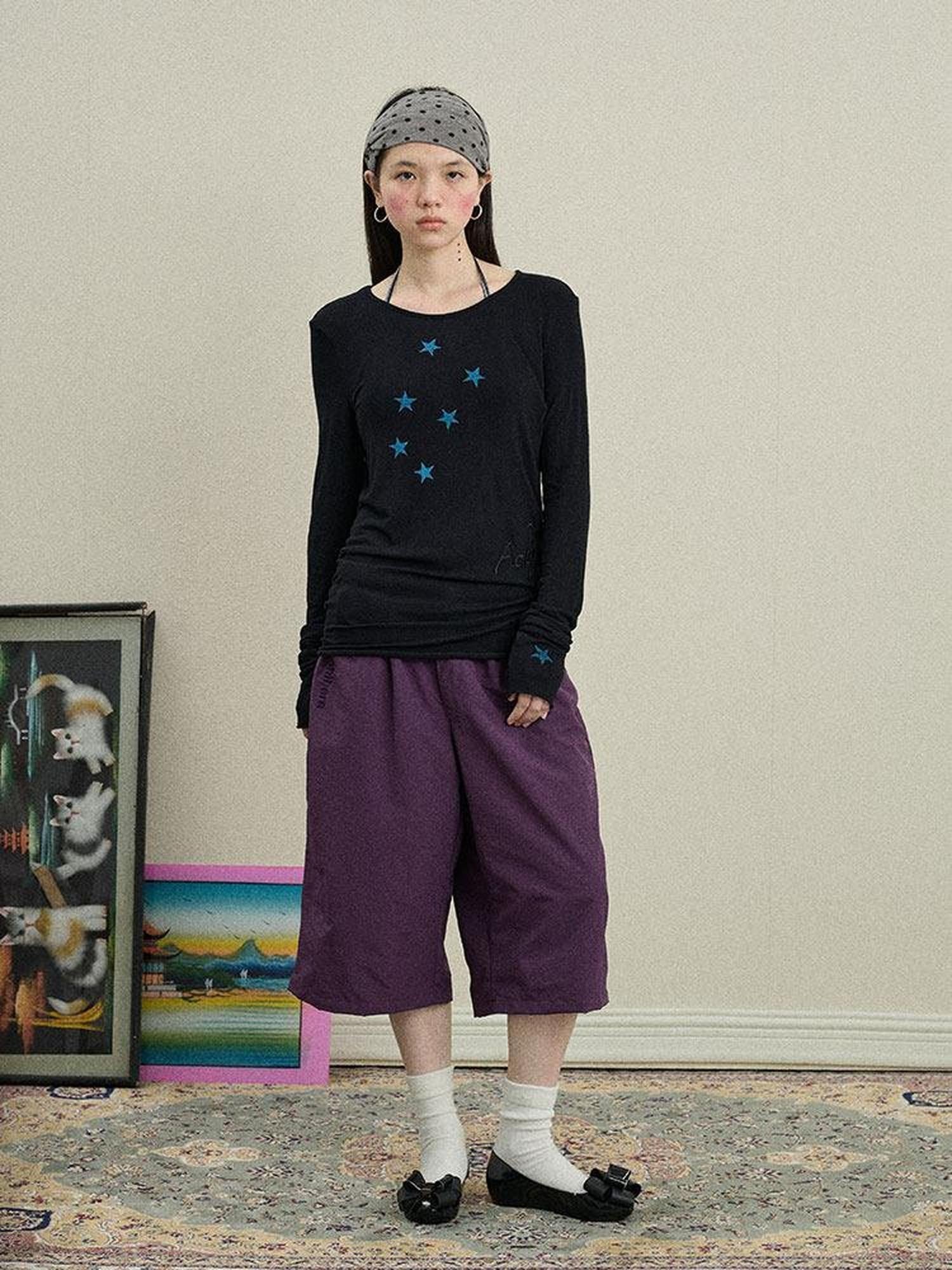 Achihara Bubble Cone Pockets Relaxed Straight Women'S Nylon Capri Pants