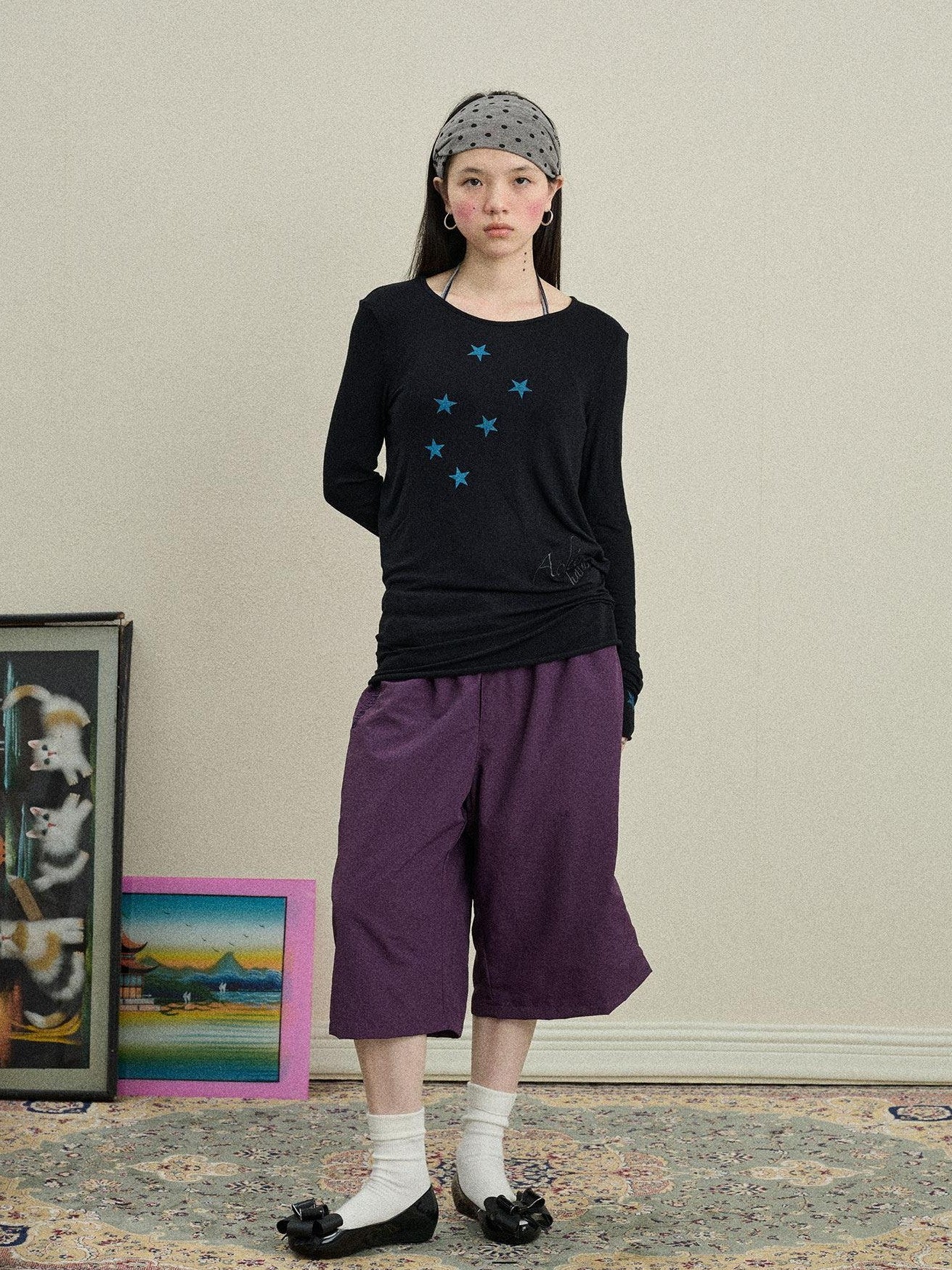 Achihara Bubble Cone Pockets Relaxed Straight Women'S Nylon Capri Pants