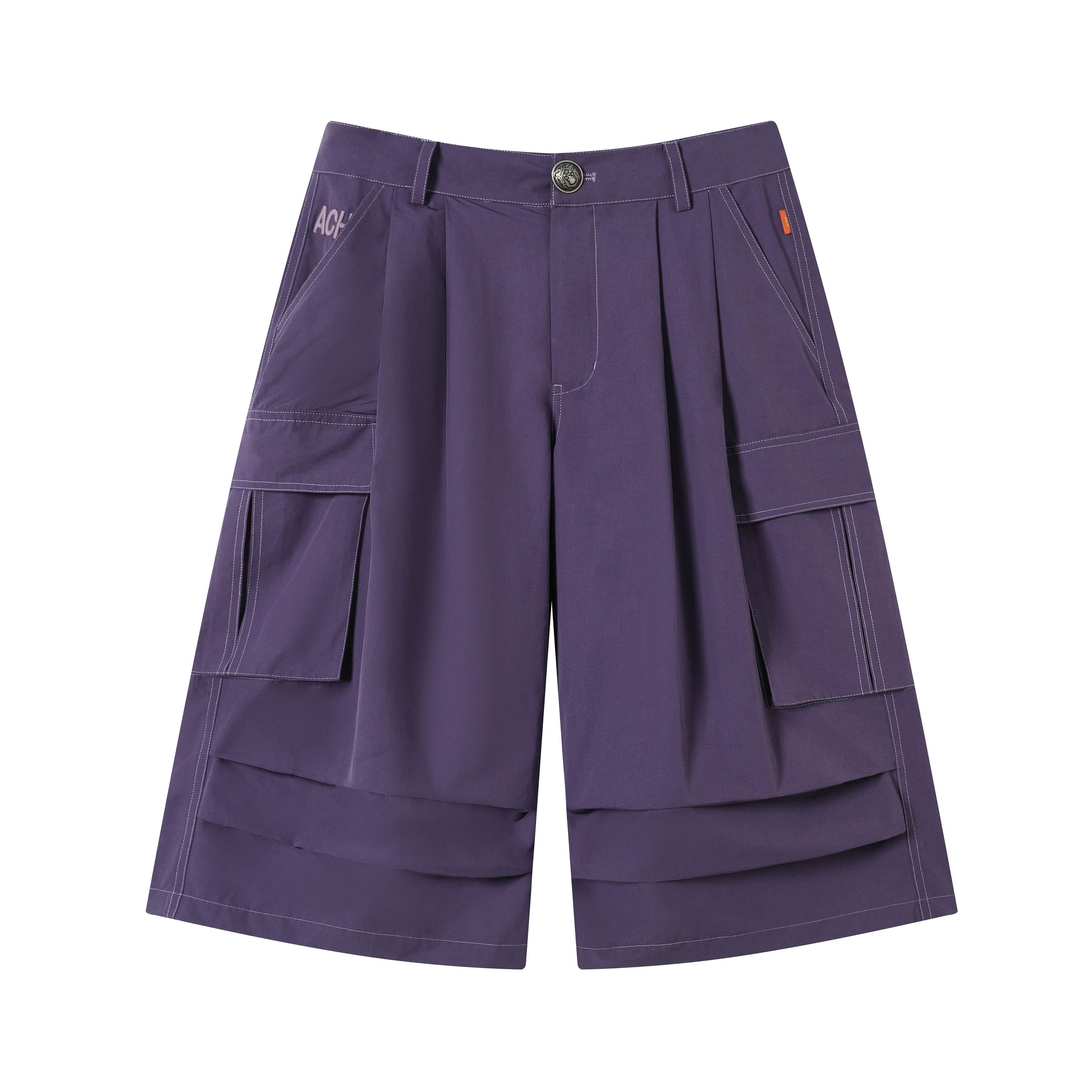 Achihara_Casual_Pleated_Loose_Wide_Leg_Women'S_Cotton_Nylon_Blend_Capri_Pants_MISSTT