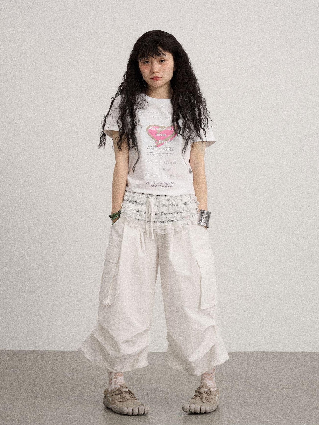 Achihara Casual Pleated Loose Wide Leg Women'S Cotton Nylon Blend Capri Pants