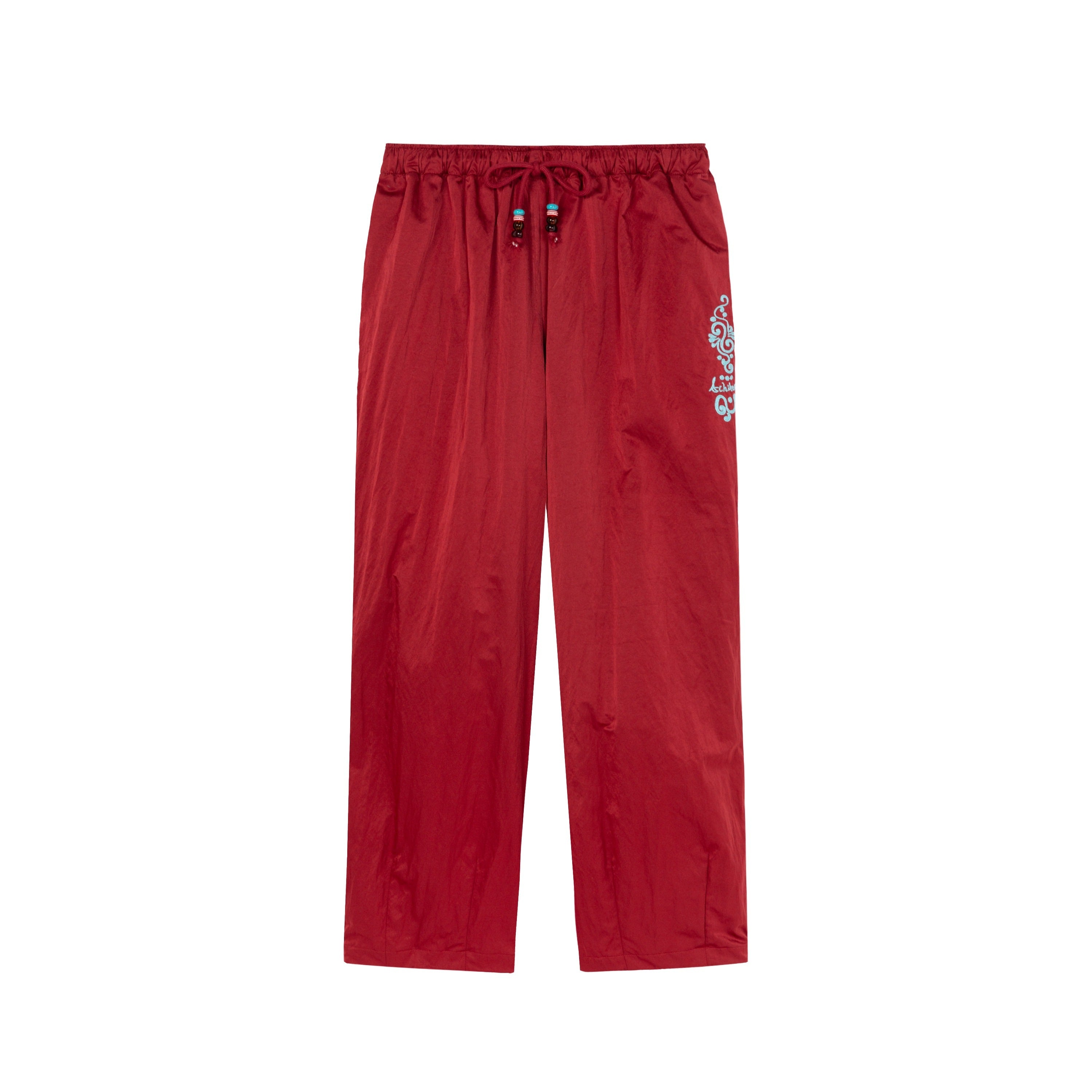 Achihara_Colorful_Cargo_Pocket_Elastic_Waist_Women'S_Nylon_Blend_Wide-Leg_Pants_MISSTT