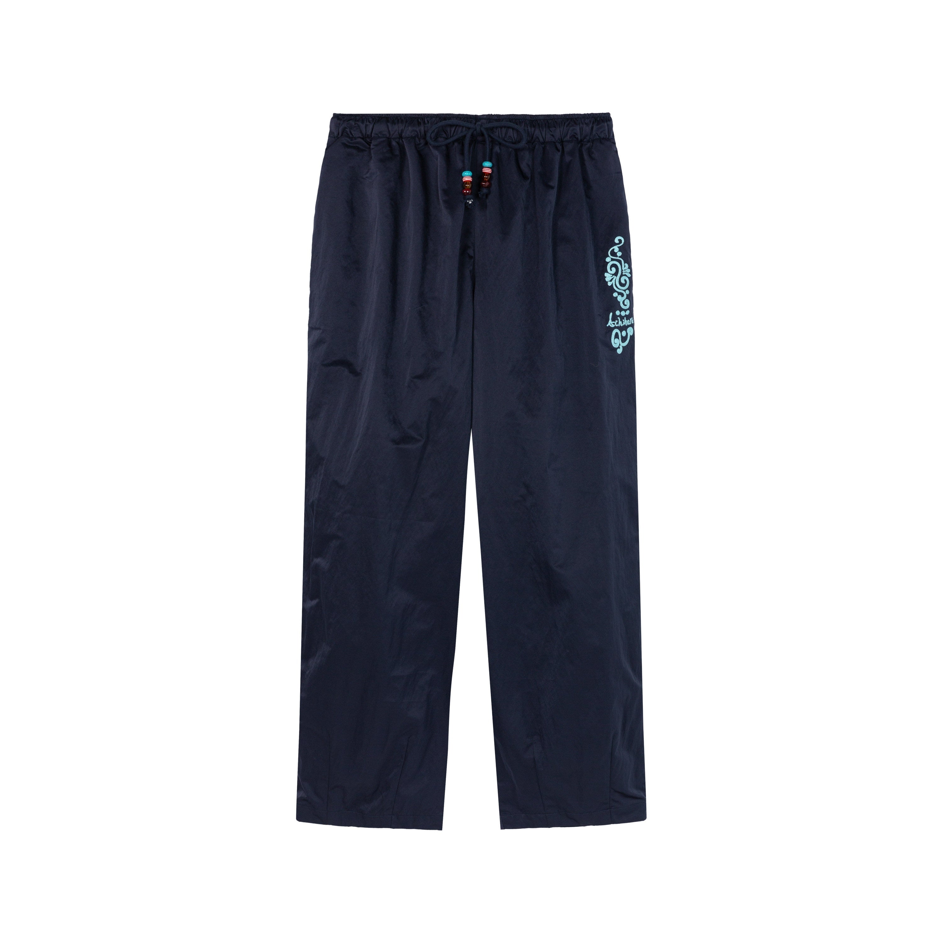 Achihara_Colorful_Cargo_Pocket_Elastic_Waist_Women'S_Nylon_Blend_Wide-Leg_Pants_MISSTT