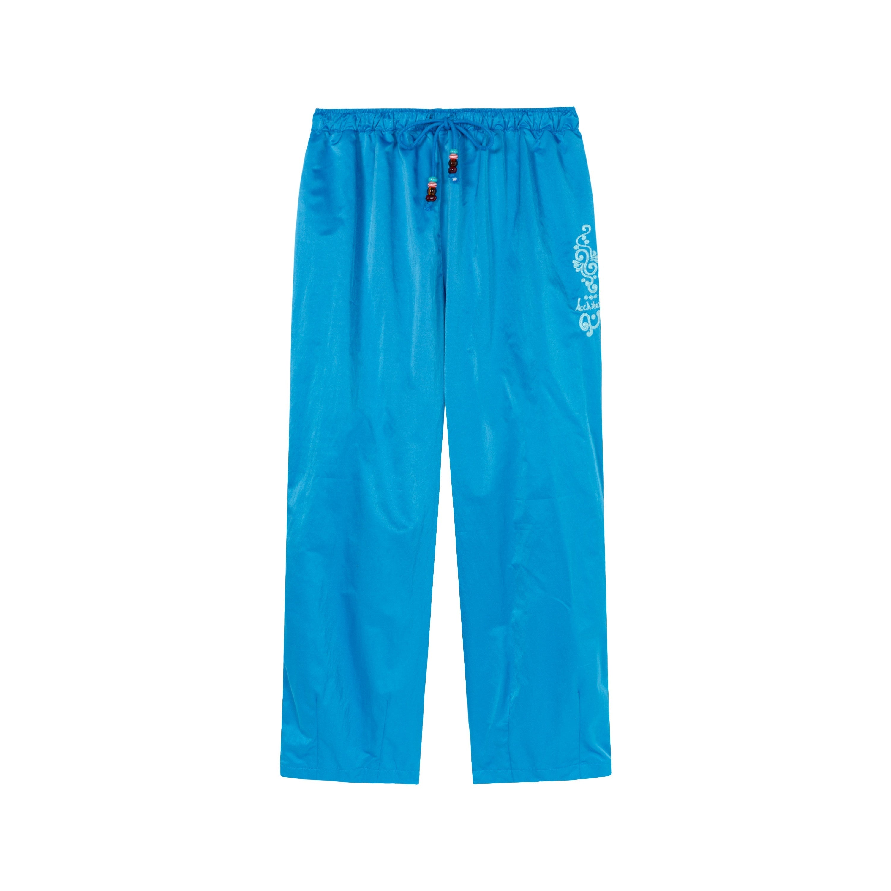 Achihara_Colorful_Cargo_Pocket_Elastic_Waist_Women'S_Nylon_Blend_Wide-Leg_Pants_MISSTT