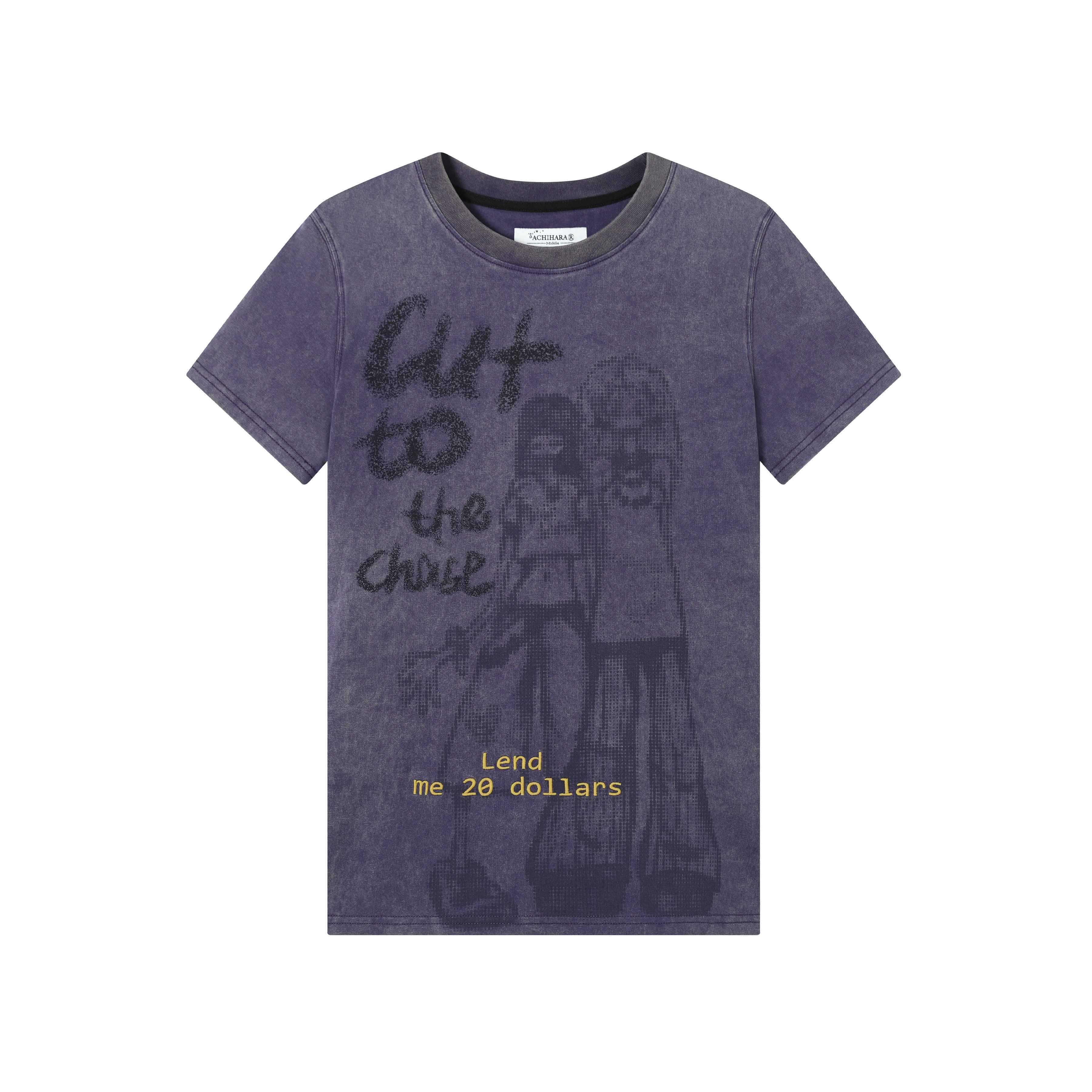 Achihara_Comic_Character_Letter_Print_Women'S_Pure_Cotton_Short_Sleeve_T-Shirts_MISSTT