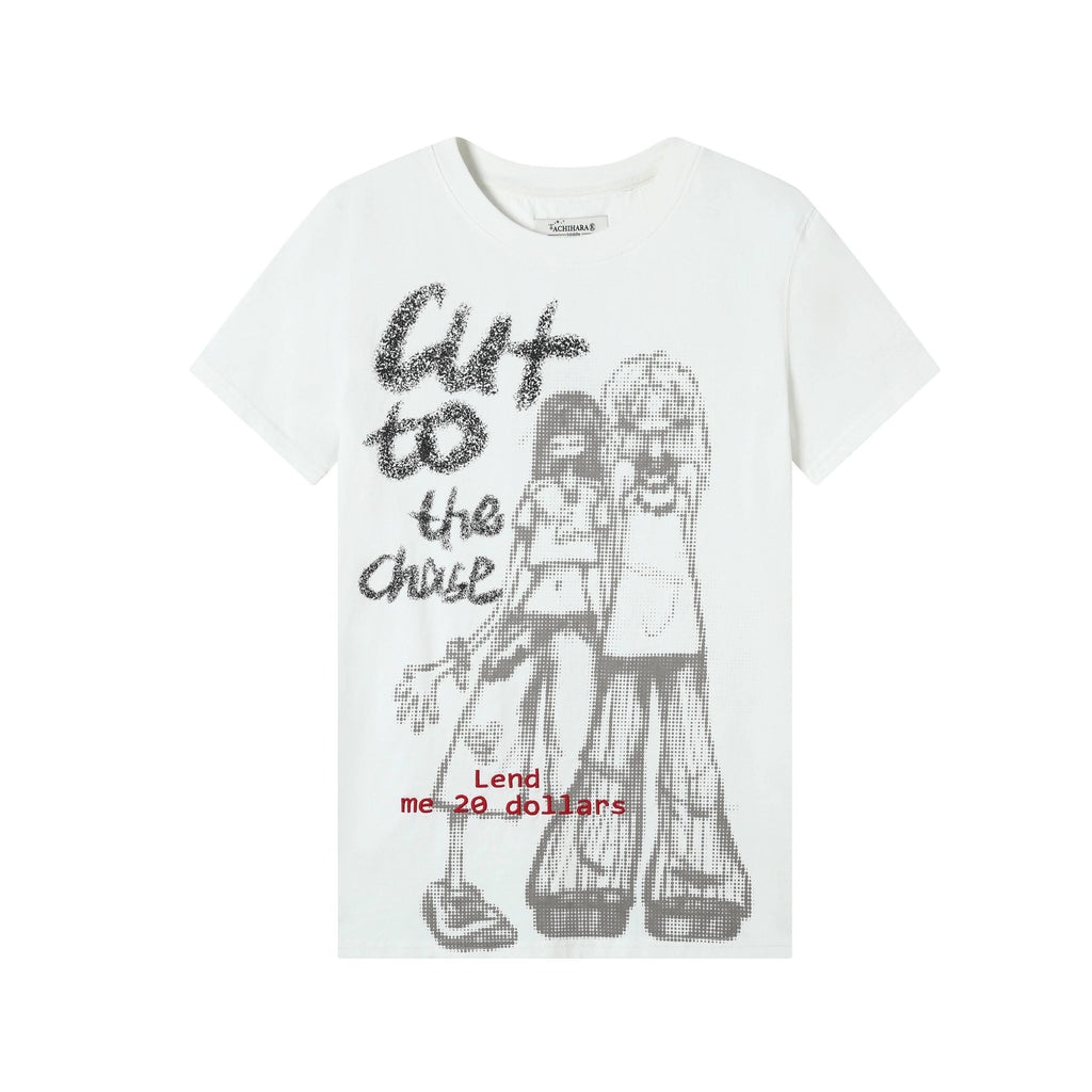 Achihara_Comic_Character_Letter_Print_Women'S_Pure_Cotton_Short_Sleeve_T-Shirts_MISSTT
