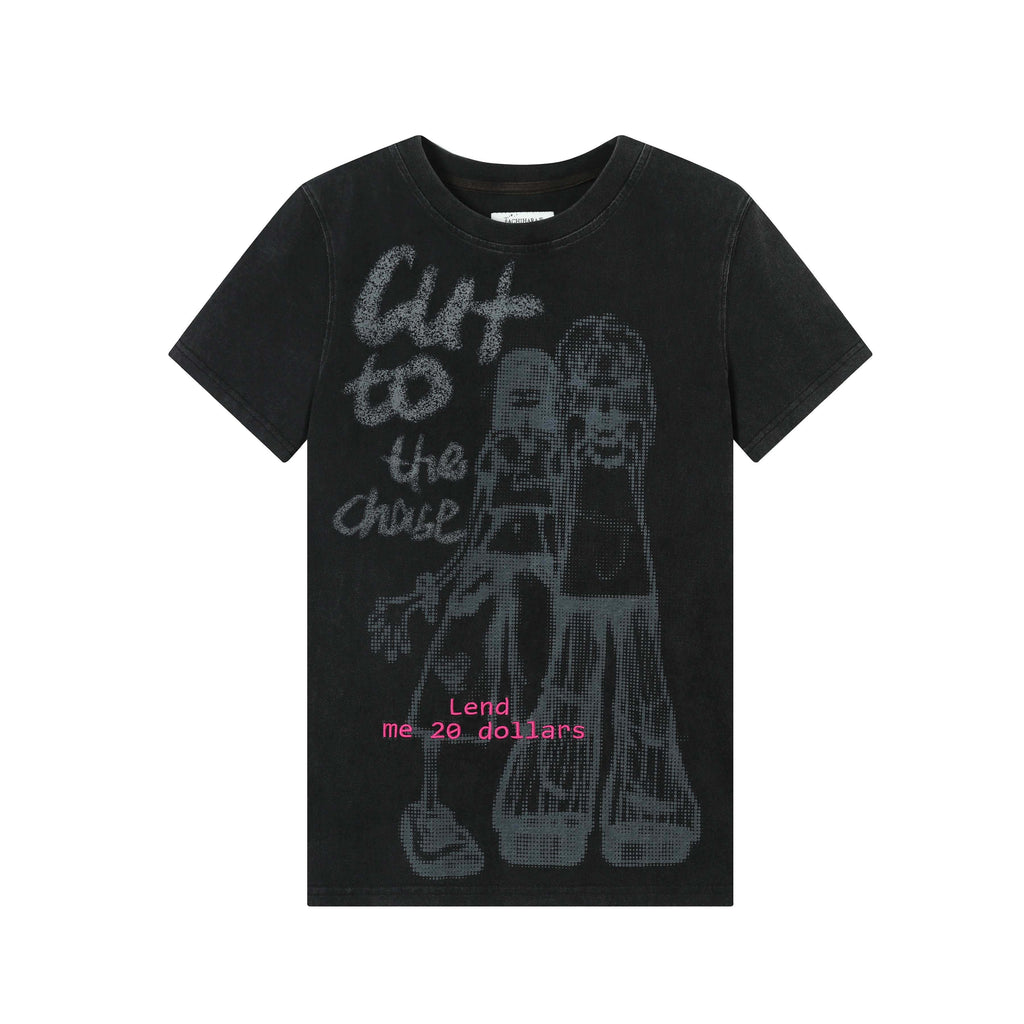 Achihara_Comic_Character_Letter_Print_Women'S_Pure_Cotton_Short_Sleeve_T-Shirts_MISSTT