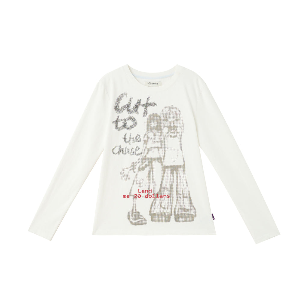 Achihara_Comic_Character_Letter_Print_Women'S_Pure_Cotton_Short_Sleeve_T-Shirts_MISSTT
