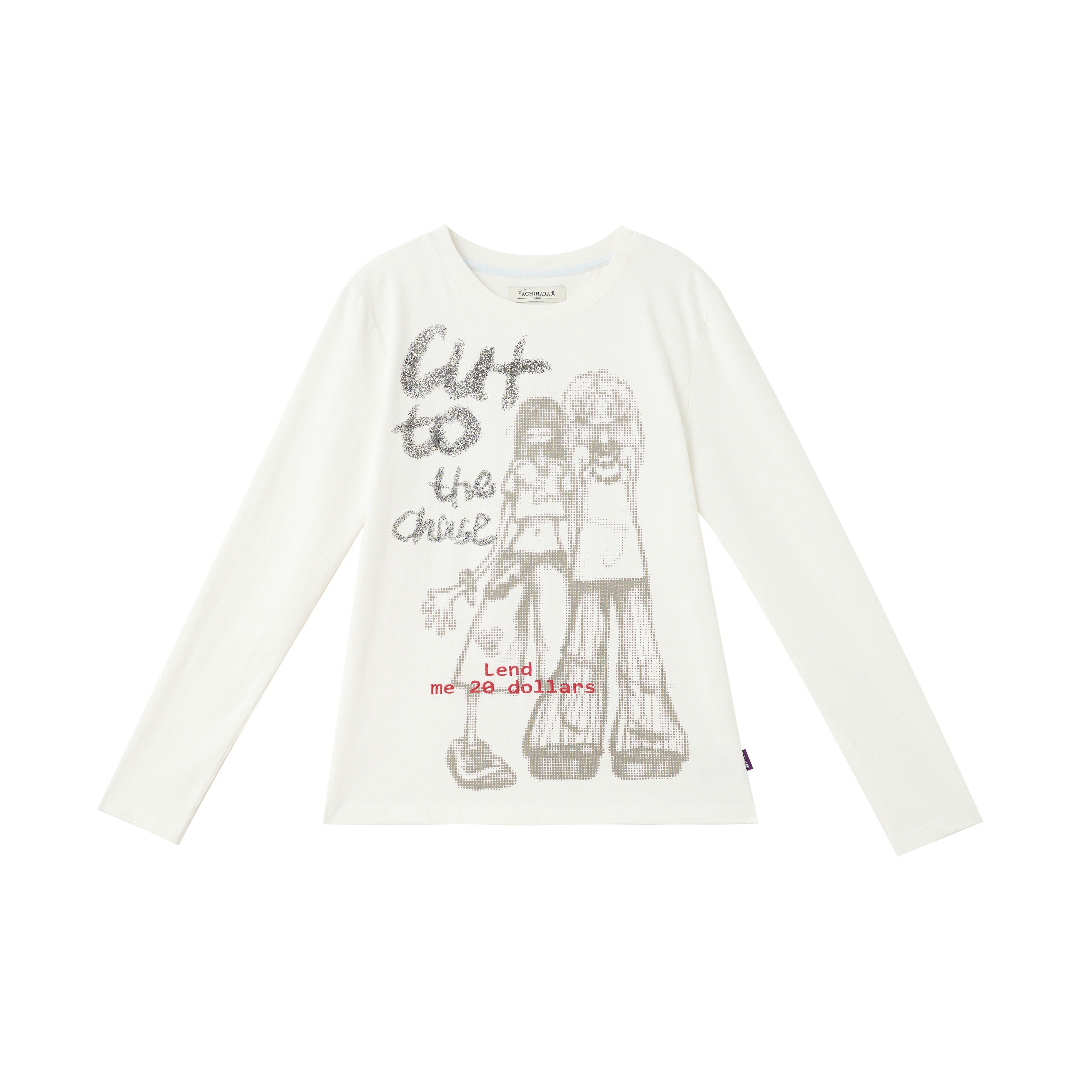 Achihara_Comic_Character_Letter_Print_Women'S_Pure_Cotton_Short_Sleeve_T-Shirts_MISSTT