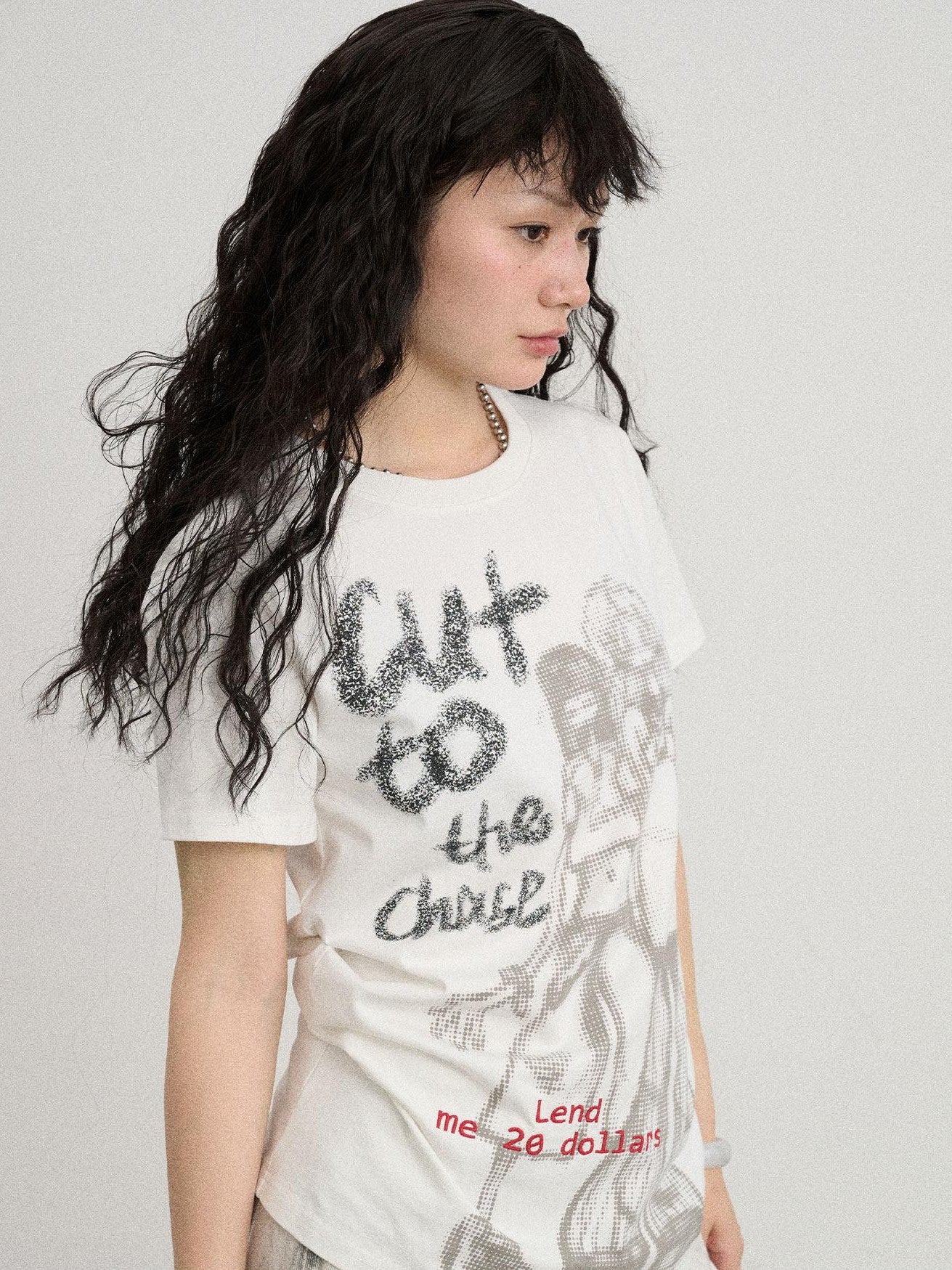 Achihara Comic Character Letter Print Women'S Pure Cotton Short Sleeve T-Shirts