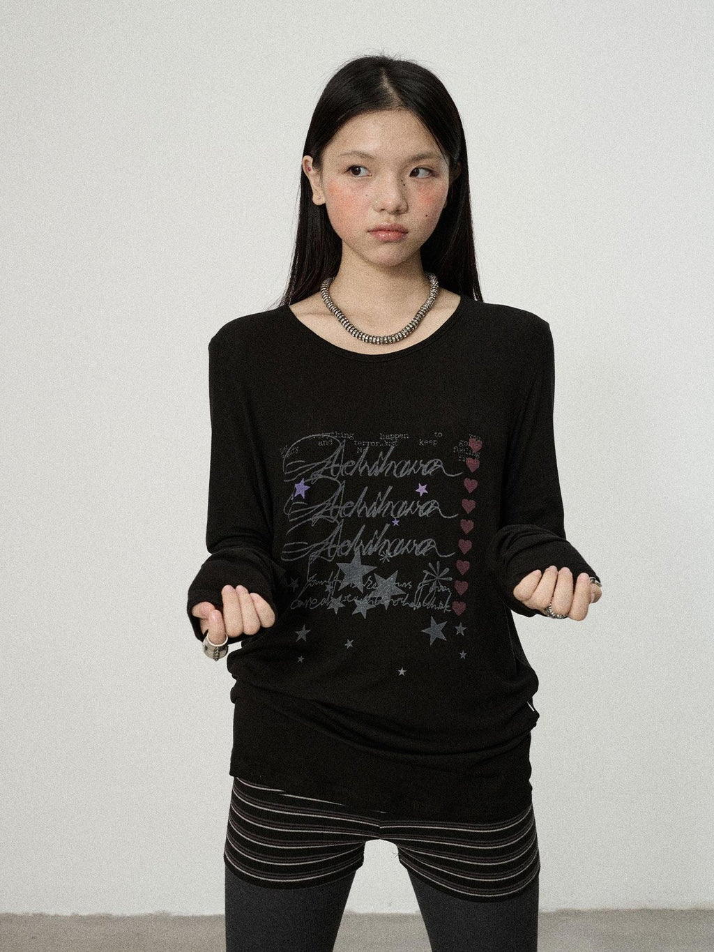 Achihara Commuter Straight Cut Women'S Tencel Cotton Long Sleeve T-Shirts