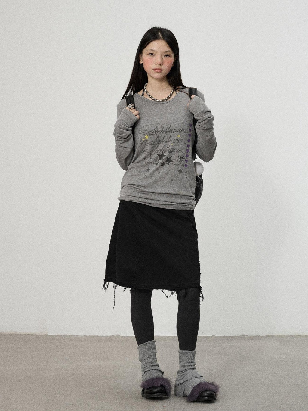 Achihara Commuter Straight Cut Women'S Tencel Cotton Long Sleeve T-Shirts