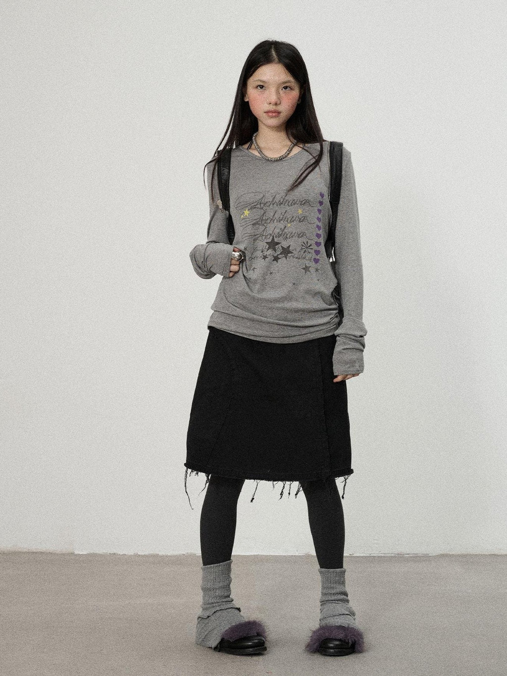 Achihara Commuter Straight Cut Women'S Tencel Cotton Long Sleeve T-Shirts
