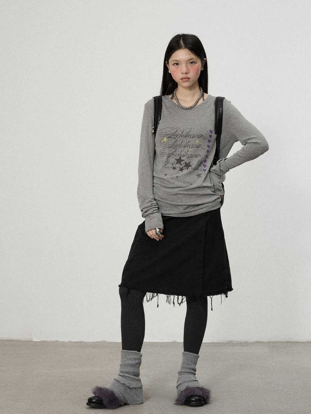 Achihara Commuter Straight Cut Women'S Tencel Cotton Long Sleeve T-Shirts