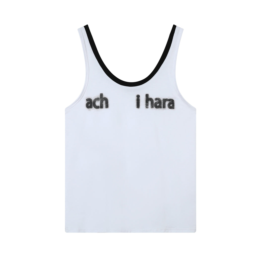 Achihara_Contrast_Neckline_Letter_Print_Women'S_Lyocell_Blend_Tank_Tops_MISSTT