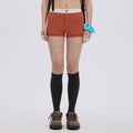 Achihara_Coral_Reef_Striped_Women'S_Polyester_Spandex_Blend_Sweat_Shorts_MISSTT