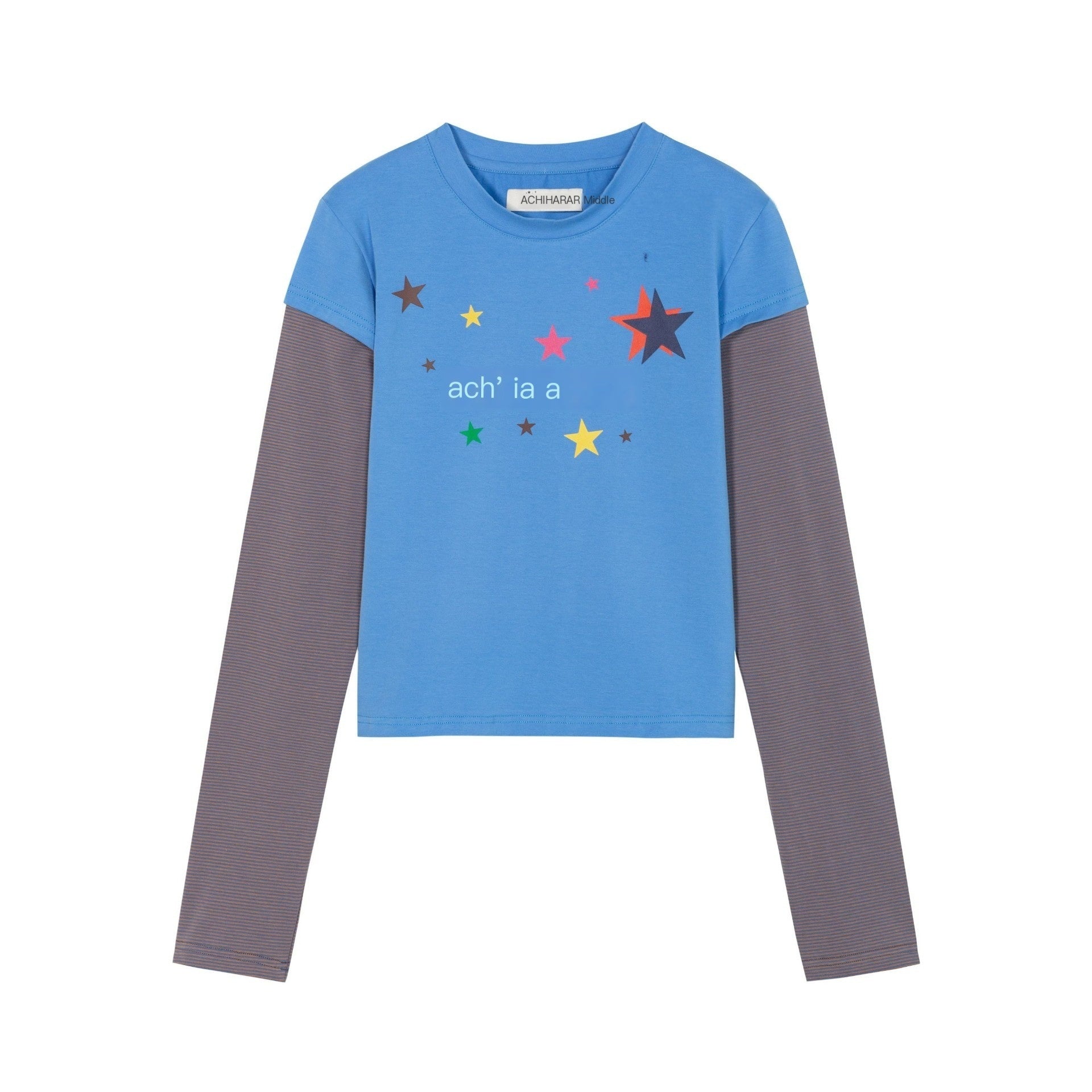 Achihara_Creative_Geometric_Cross_Print_Women'S_Cotton_Stretch_Long_Sleeve_T-Shirts_MISSTT