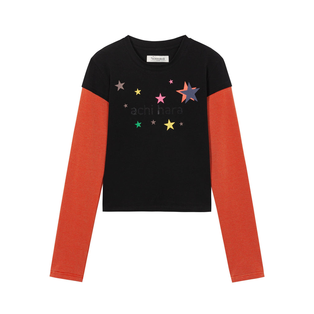 Achihara_Creative_Geometric_Cross_Print_Women'S_Cotton_Stretch_Long_Sleeve_T-Shirts_MISSTT