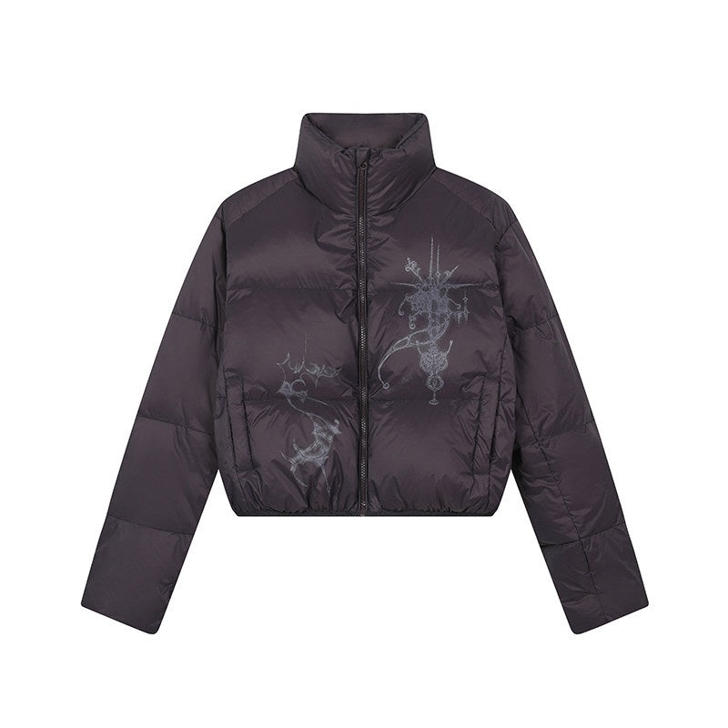 Achihara_Cropped_Slim_Fit_Stand_Collar_Zipper_Women'S_Cotton_Puffer_Jackets_MISSTT