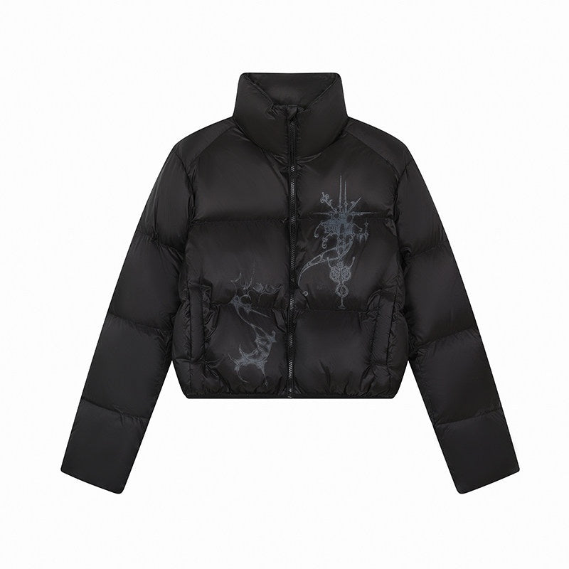 Achihara_Cropped_Slim_Fit_Stand_Collar_Zipper_Women'S_Cotton_Puffer_Jackets_MISSTT