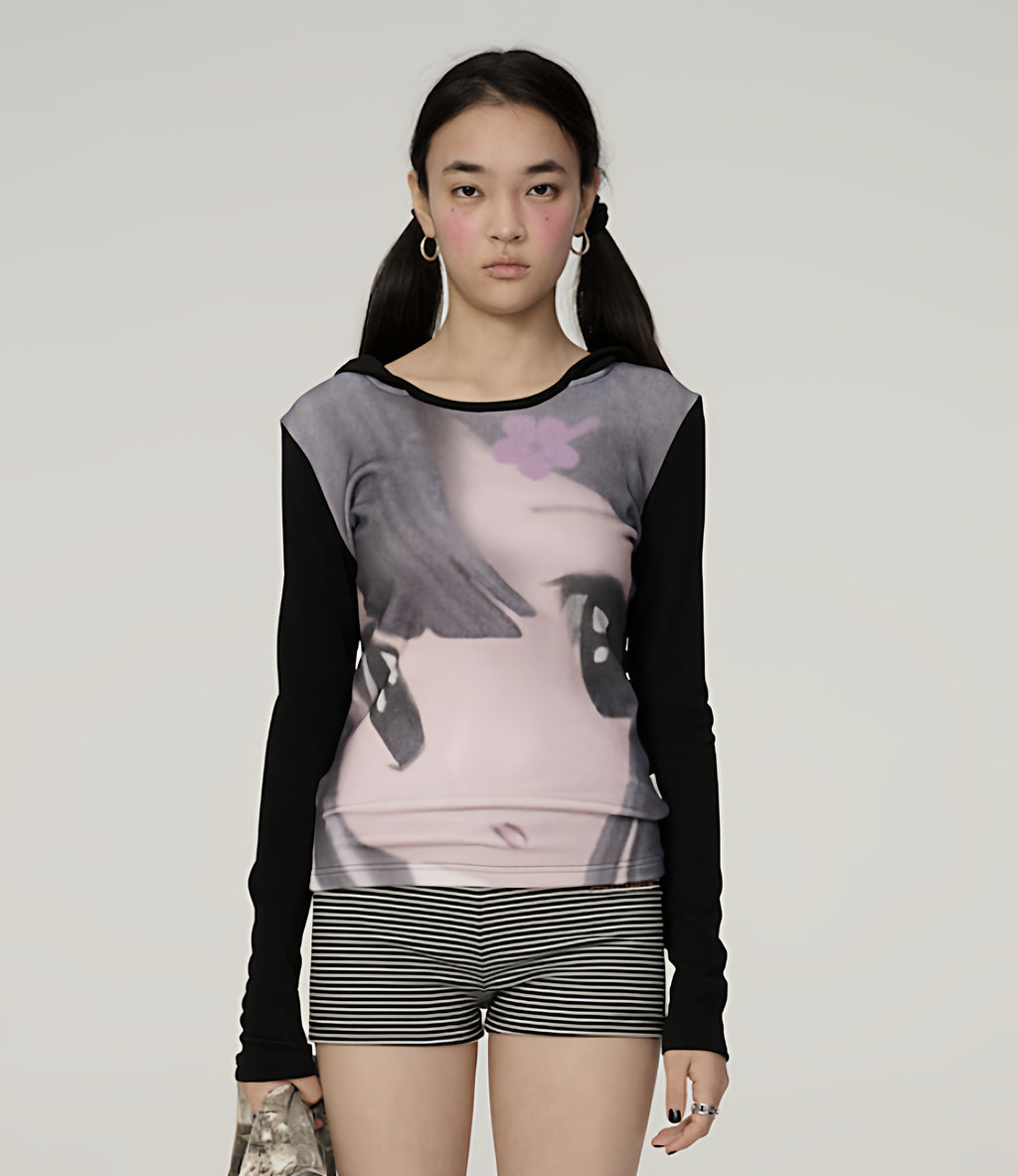 Achihara_Dreamy_Cropped_Slim_Fit_Round_Neck_Women'S_Viscose_Long_Sleeve_T-Shirts_MISSTT