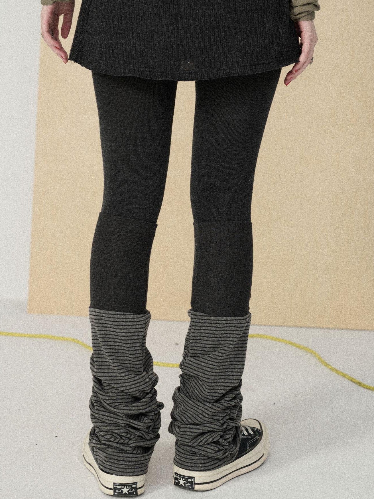 Achihara Dusk Ragdoll Rabbit Striped Cozy Thermal Women'S Leg Warmers