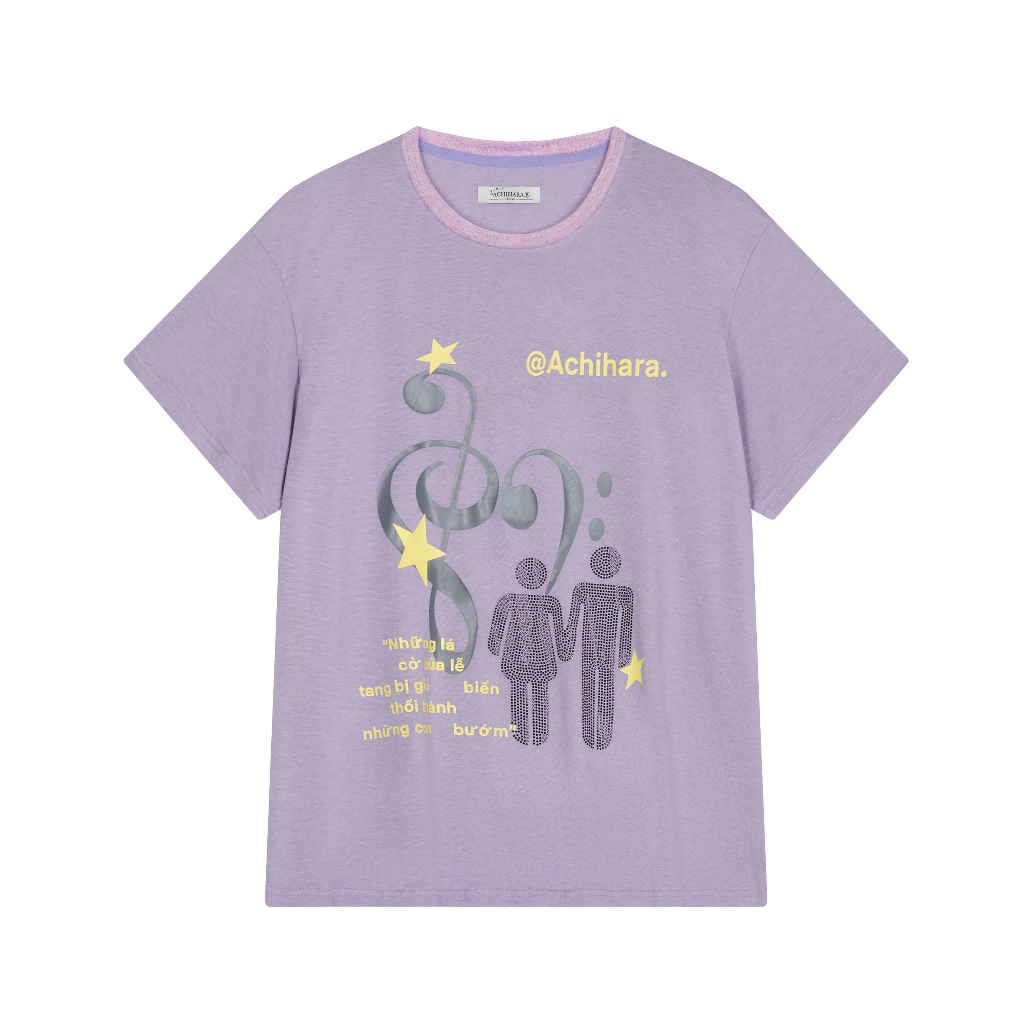 Achihara_Electric_Creative_Print_Women'S_Lyocell_Wool_Blend_Oversized_T-Shirts_MISSTT