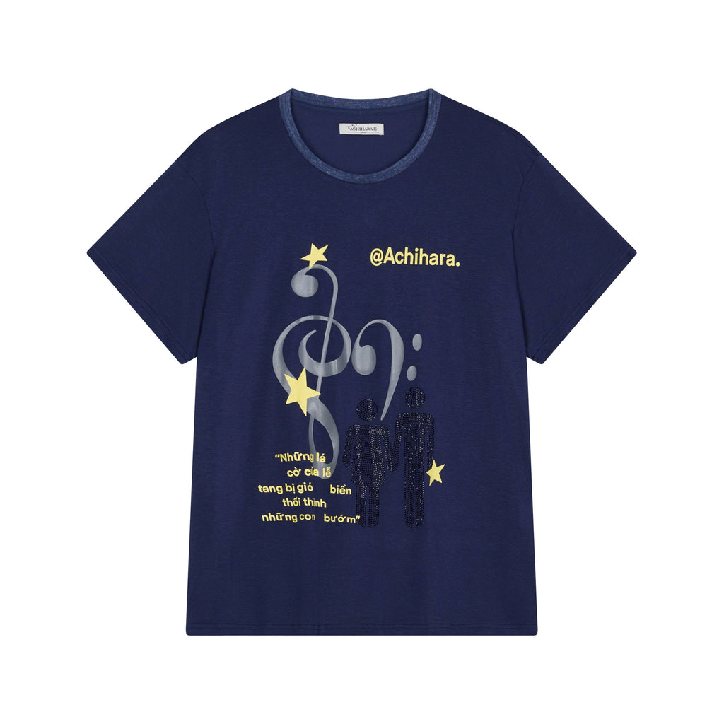 Achihara_Electric_Creative_Print_Women'S_Lyocell_Wool_Blend_Oversized_T-Shirts_MISSTT