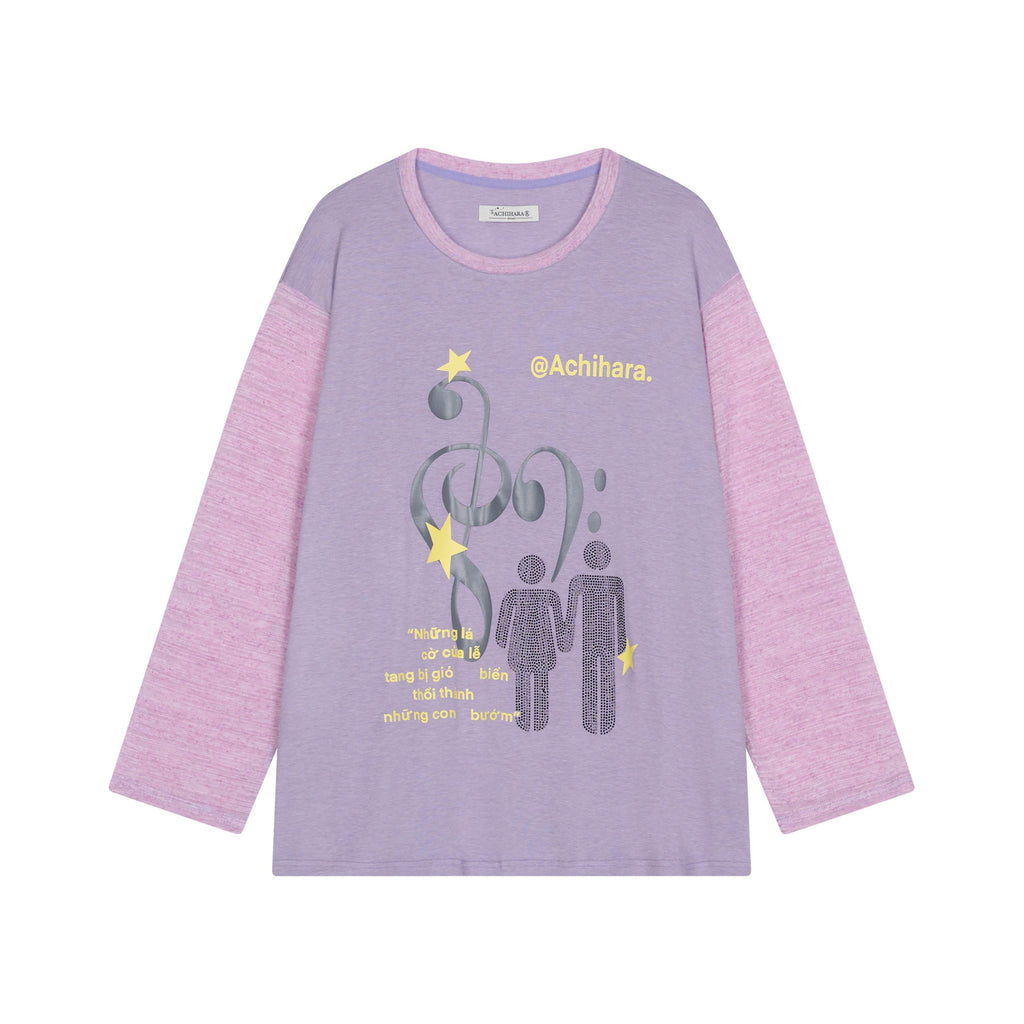 Achihara_Electric_Creative_Print_Women'S_Lyocell_Wool_Blend_Oversized_T-Shirts_MISSTT
