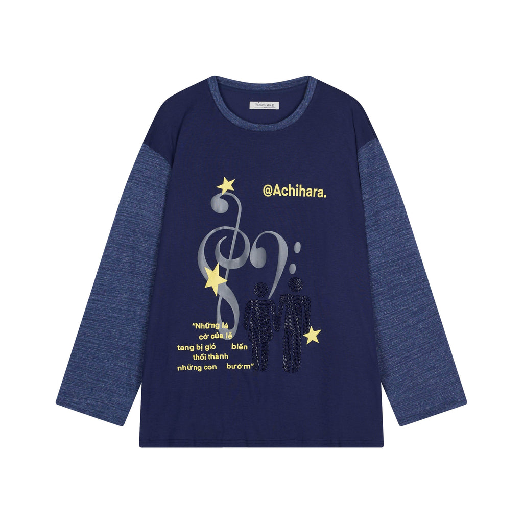 Achihara_Electric_Creative_Print_Women'S_Lyocell_Wool_Blend_Oversized_T-Shirts_MISSTT
