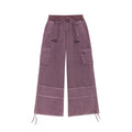 Achihara_Faded_Purple_Star_Print_Cargo_Women'S_Cotton_Mid_Low_Waist_Wide-Leg_Pants_MISSTT